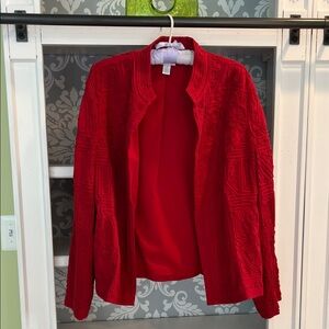 Chico's Red Textured Jacket